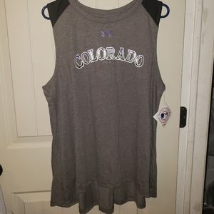 Colorado Rockies high-low sleeveless shirt